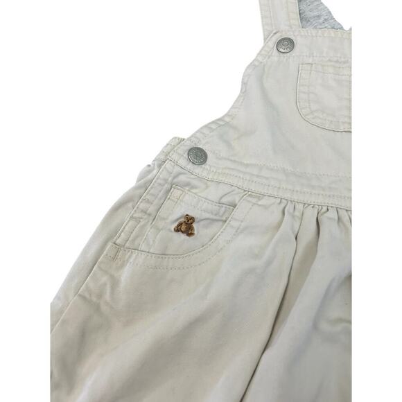 Vintage Y2K Baby Gap Romper Dress Overalls Khaki Cotton Lined size 6-12 months - Picture 3 of 13